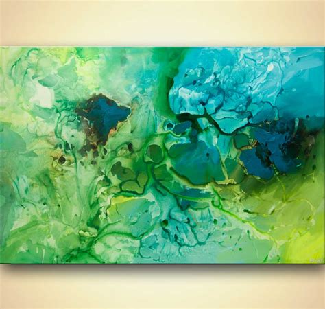 Green Abstract Painting at PaintingValley.com | Explore collection of ...