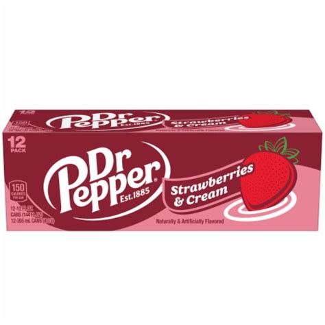 Dr Pepper® Strawberries and Cream Soda Cans, 12 pk / 12 fl oz - Kroger