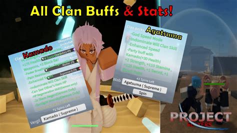 Project Slayers | All Clan Buffs & Statboosts + Showcase - YouTube