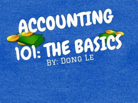 "ACCOUNTING 101: THE BASICS" - Free stories online. Create books for ...