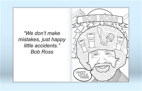 Bob Ross Coloring Page on Behance