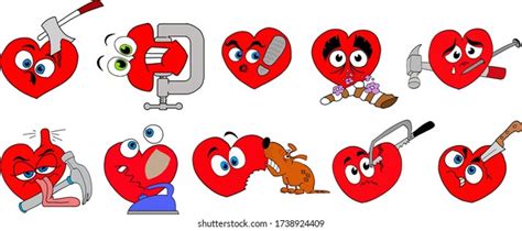 You Broke My Heart Funny Vector Stock Vector (Royalty Free) 1738924409 | Shutterstock