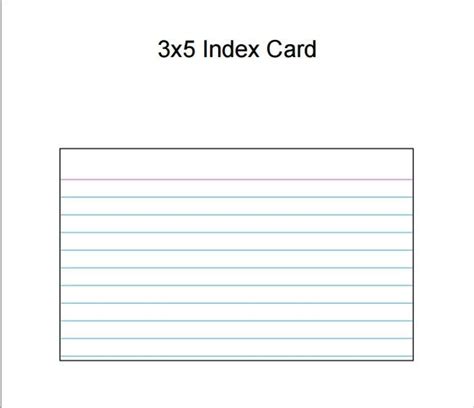 3x5 Index Card Template Google Docs