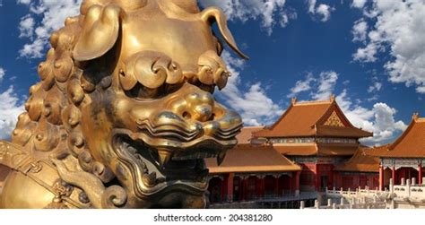 Bronze Chinese Dragon Statue Forbidden City Stock Photo 204381280 ...