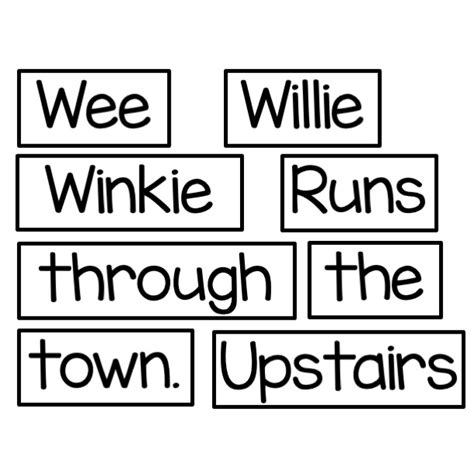 Pocket Chart Poem Wee Willie Winkie Nursery Rhyme | Made By Teachers