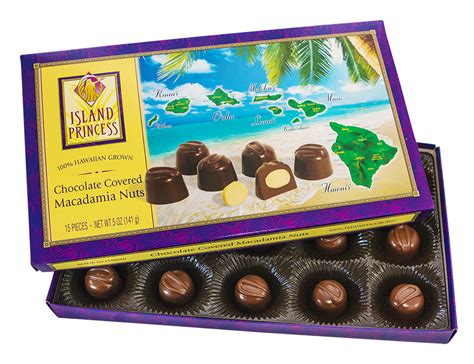 Island Princess Hawaiian Island Chocolate Covered Macadamia Nuts 5oz.