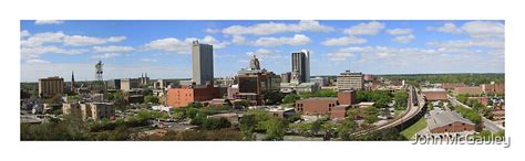 "Downtown Fort Wayne, Indiana Skyline" Posters by John McGauley | Redbubble