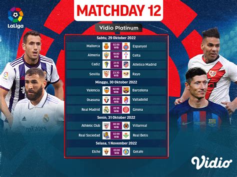 Jadwal Lengkap Liga Spanyol 2022/23 Pekan 12 | Vidio