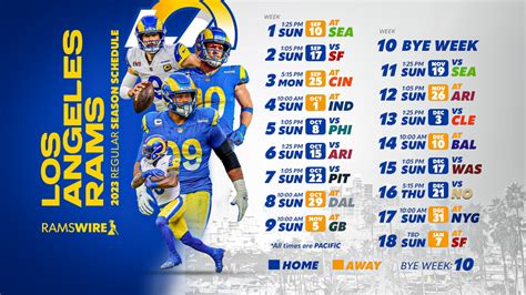 Los Angeles Rams’ full 2023 schedule released