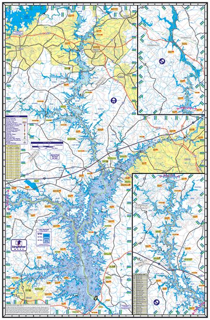 Lake Hartwell Waterproof Map #302 – Kingfisher Maps, Inc.