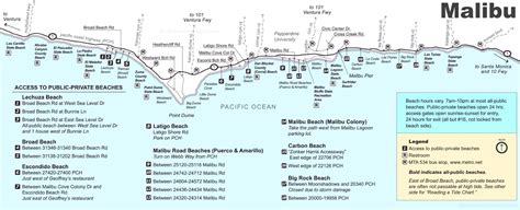 Malibu Beaches Map - Ontheworldmap.com