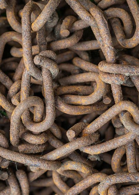 Old Rusty Chain. Texture Or Background Stock Image - Image of decay ...