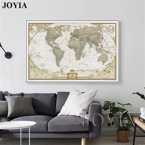 Canvas Map Of The World Wall Art