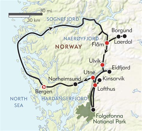 Norway's Fjord Country route-map | Norway fjords, Hiking norway, Norway