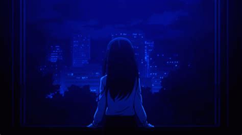 Blue Anime Night Sky GIF - Blue Anime Night Sky - Discover & Share GIFs | Sky gif, Blue anime ...