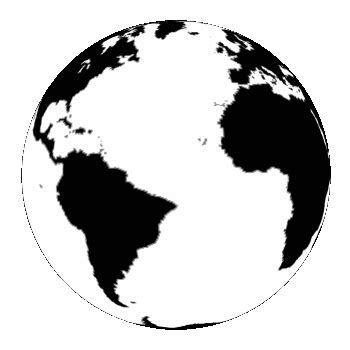 Black And White World Logo