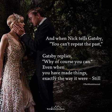 And When Nick Tells Gatsby, "You Can't Repeat The Past" | Thought cloud, Relive, The past