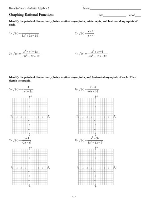 Graphing Rational Functions PDF | PDF | Asymptote | Discrete Mathematics