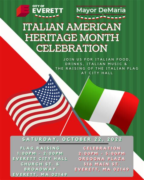 Italian American Heritage Month Celebration - Everett, MA - Official ...