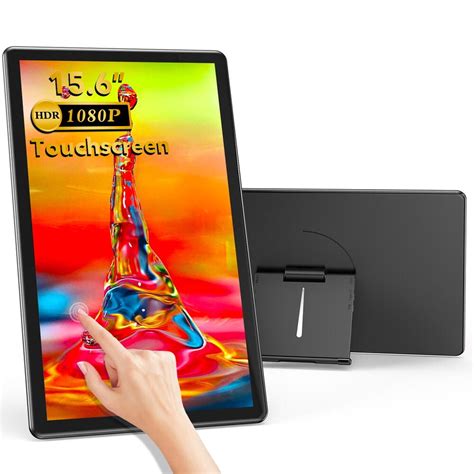 Portable Monitor Touchscreen Kickstand 15.6" Freestanding Touch USB C Monitors - Walmart.com