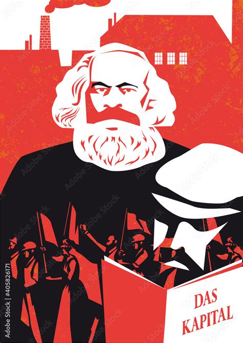 Karl Marx vector illustration vector de Stock | Adobe Stock