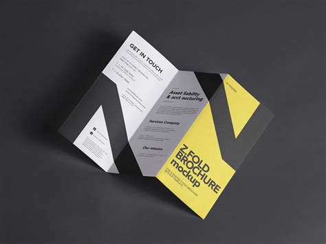 Free Z-Fold Brochure Mockup (PSD)