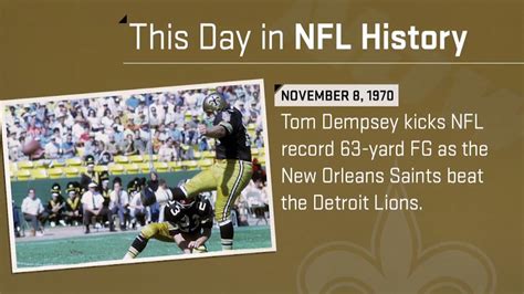 Tom Dempsey's Game-Winning 63-Yard Field Goal! | This Day in NFL History (11/08/70) - YouTube