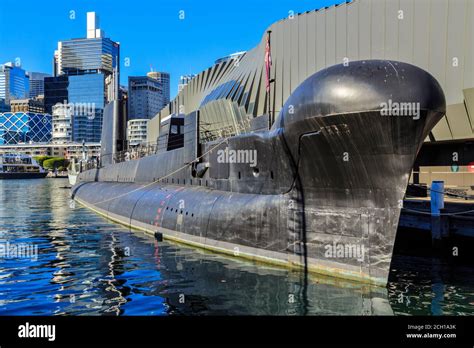 The submarine HMAS Onslow (launched 1968), a museum ship on display at ...