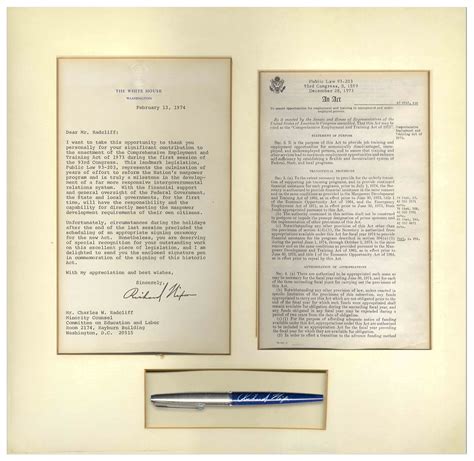 Lot Detail - Lot of Four Presidential Bill-Signing Pens From Ronald ...