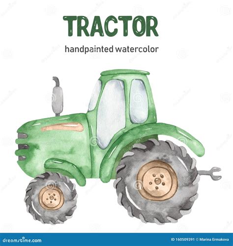 Big Green Tractor Vector Cartoon Isolated | CartoonDealer.com #147412510