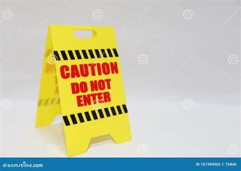 Caution Do Not Enter And Wet Floor Signage Royalty-Free Stock Image ...