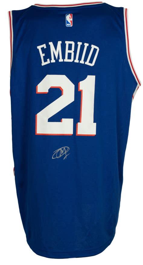 Joel Embiid Signed Philadelphia 76ers Nike Jersey (Fanatics Hologram ...