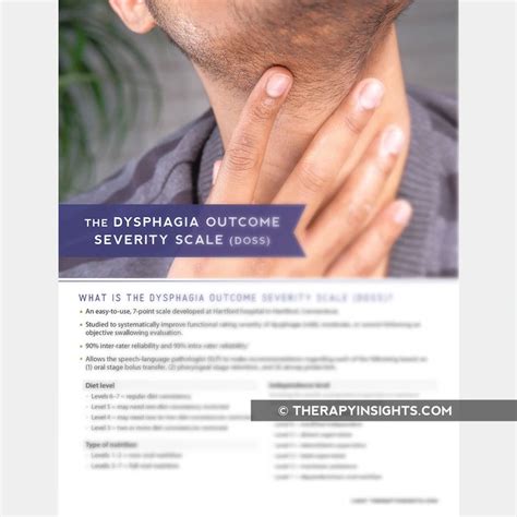 The Dysphagia Outcome Severity Scale (DOSS) – Adult and pediatric ...