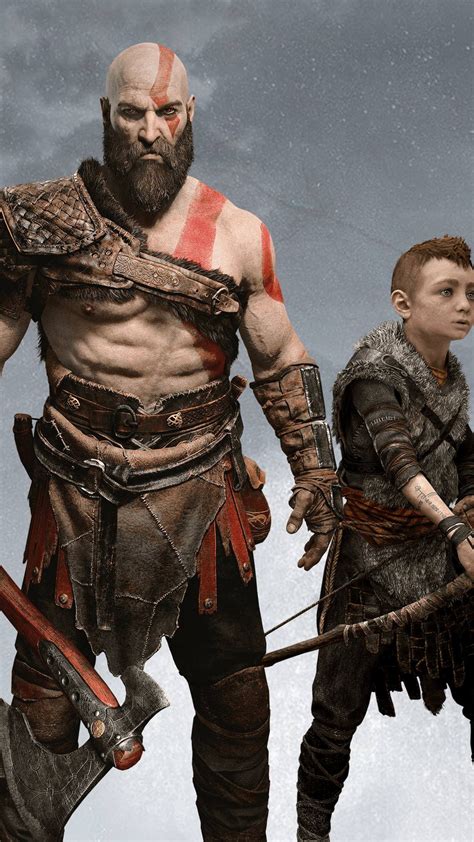 Kratos And Atreus 4K Wallpaper