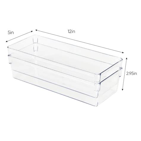 2-Pack Clear Organizer Bin Set