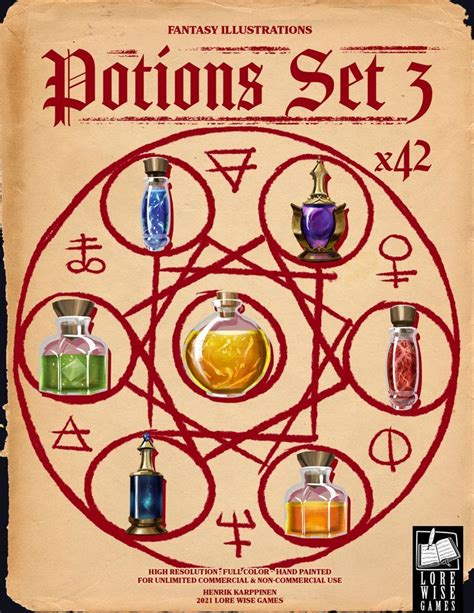 Fantasy magic potions and witches' brews Stock Art, Fantasy ...