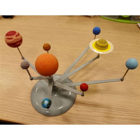 DIY Nine Planets Rotatable Solar System Planet Model Kit Science Teaching Children Learning ...