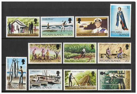 Pitcairn Islands 1977 Definitives/Pictorials Set of 11 Stamps SG174/84 MUH