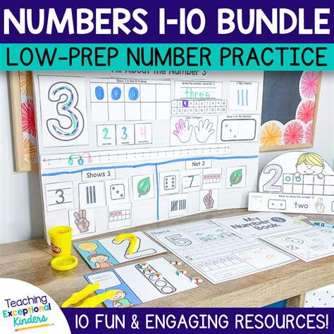 Numbers Practice Bundle | Numbers 1 - 10 - Teaching Exceptional Kinders