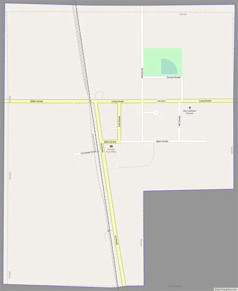 Map of Randall city, Iowa - Thong Thai Real