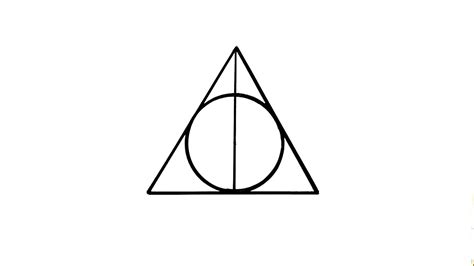 How to Draw the Deathly Hallows Symbol - YouTube