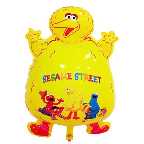 Yellow Color Big Bird Balloon Sesame Street Elmo Foil Balloons 41x68cm Giant Cartoon Birthday ...