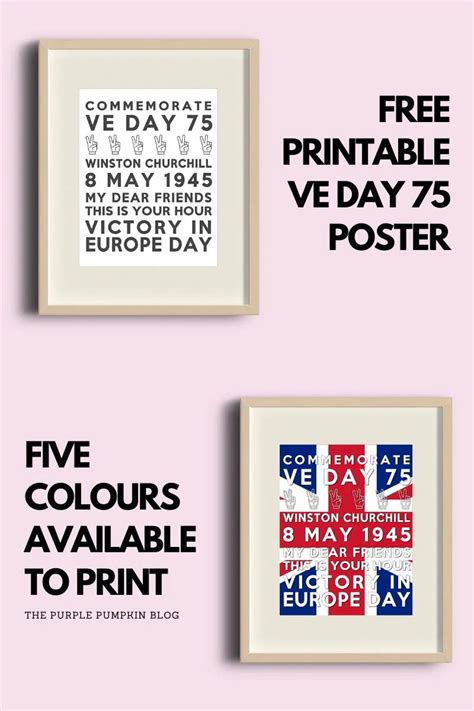 Free Printable VE Day Decorations - Stay Home Party! | May 8 - 10