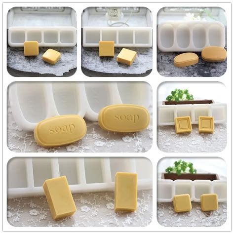 Oval silicone soap molds DIY handmade clay molds square shaped soap molds -in Clay Extruders ...