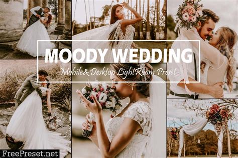 10 Moody Wedding Mobile & Desktop Lightroom Presets, Fall LR