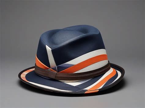 Premium AI Image | A unique and eyecatching fedora featuring a bold ...