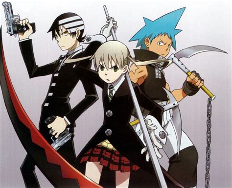 Kid, Maka and Black Star | Anime soul, Soul eater, Anime guys drawing