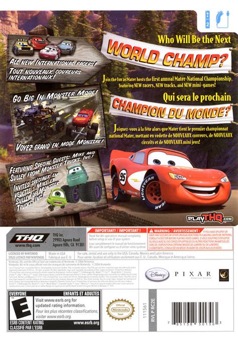 Disney/Pixar Cars Mater-National Championship Box Shot for Wii - GameFAQs