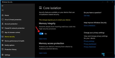 Use Windows Core Isolation Memory Integrity Device Protection Feature HTMD Blog