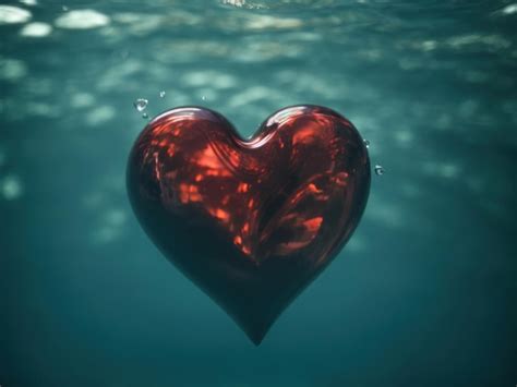 Premium AI Image | a heart shape in water